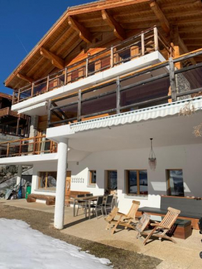 Chalet Fleuris ground floor with garden sauna terrace and Alps view